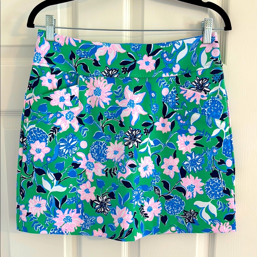 Monica Skort In Spearmint Golf Till You Drop Woven